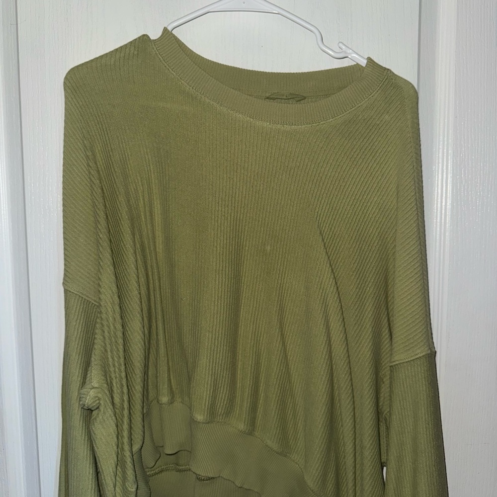 Aerie Green Ribbed Sweater